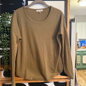 rag & bone Olive Green Long Sleeve Tee Size S